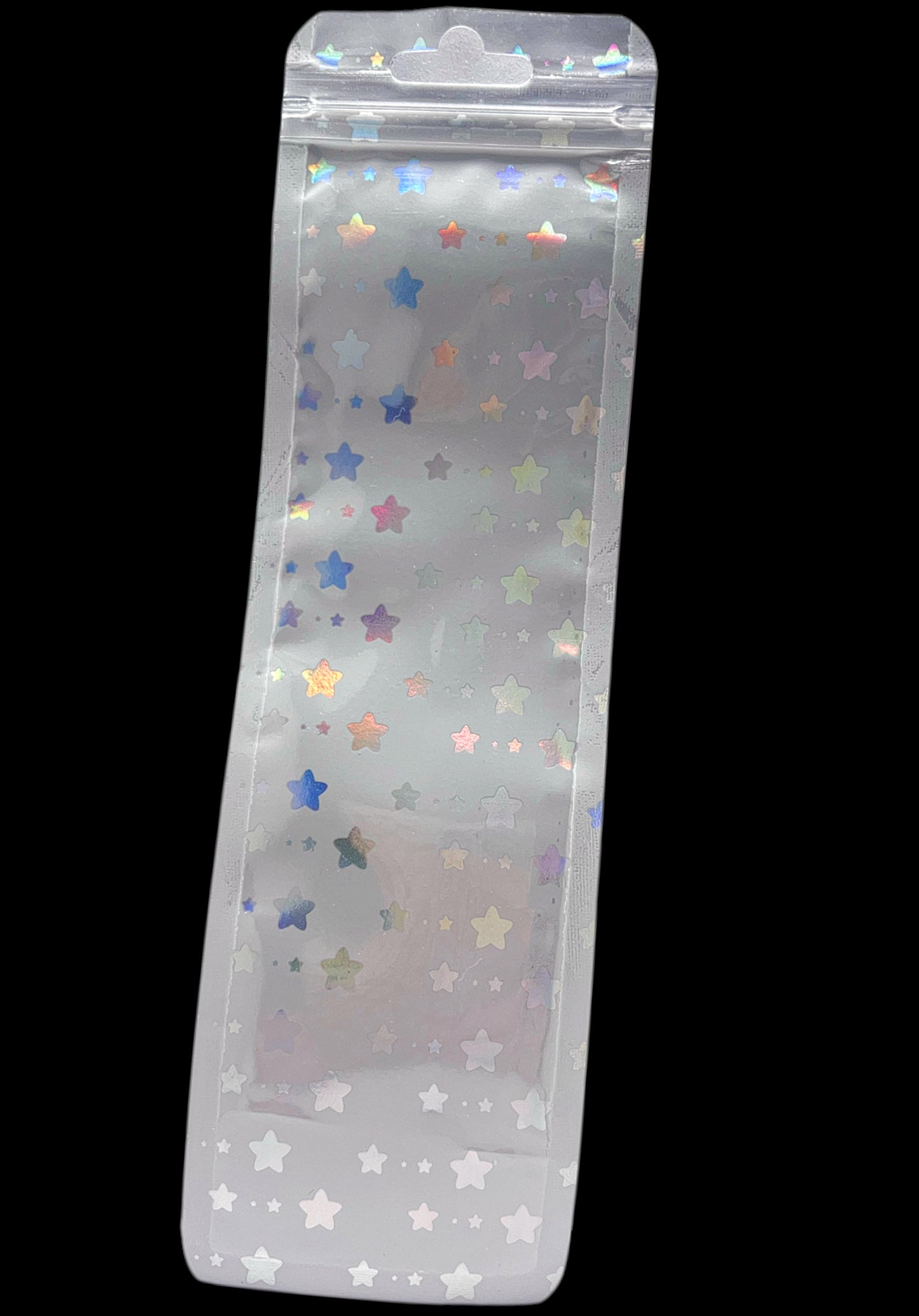 White Holo Star Pen Zip Bags