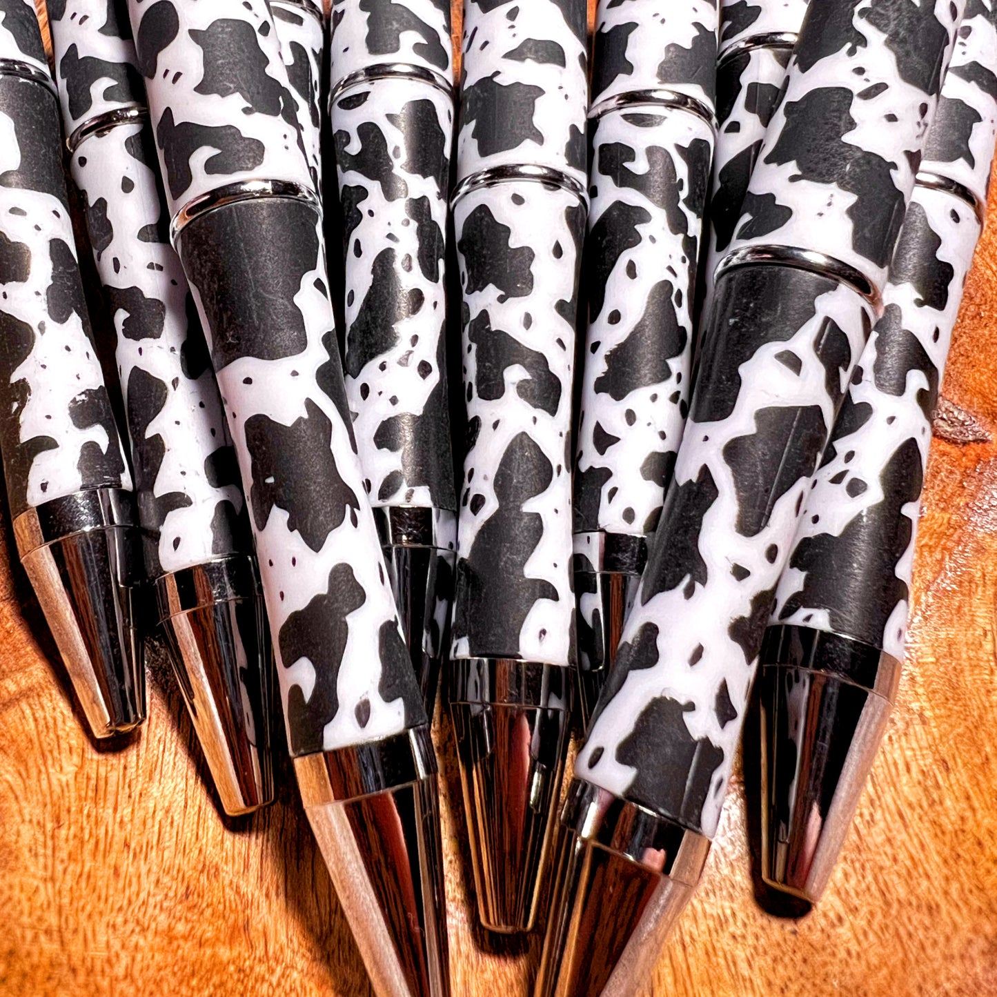 Cow Print Beadable Pens