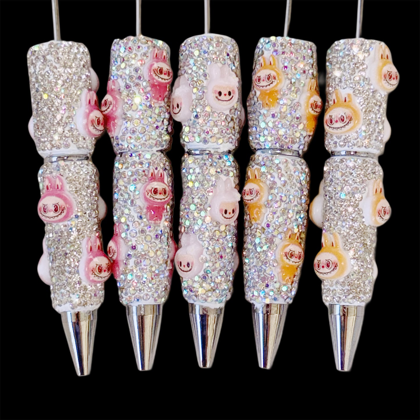 Labubu 11-15 Rhinestone Bead-able Pens NEW
