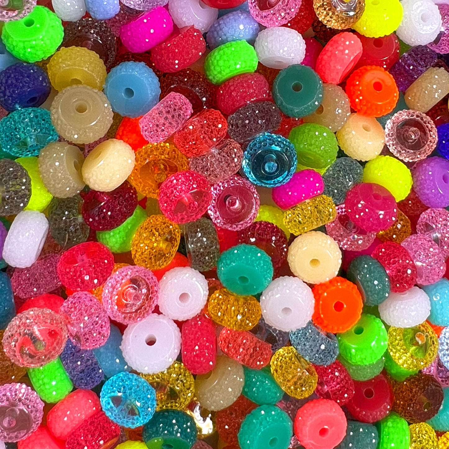 Acrylic Abacus Rondelle Spacer Mix