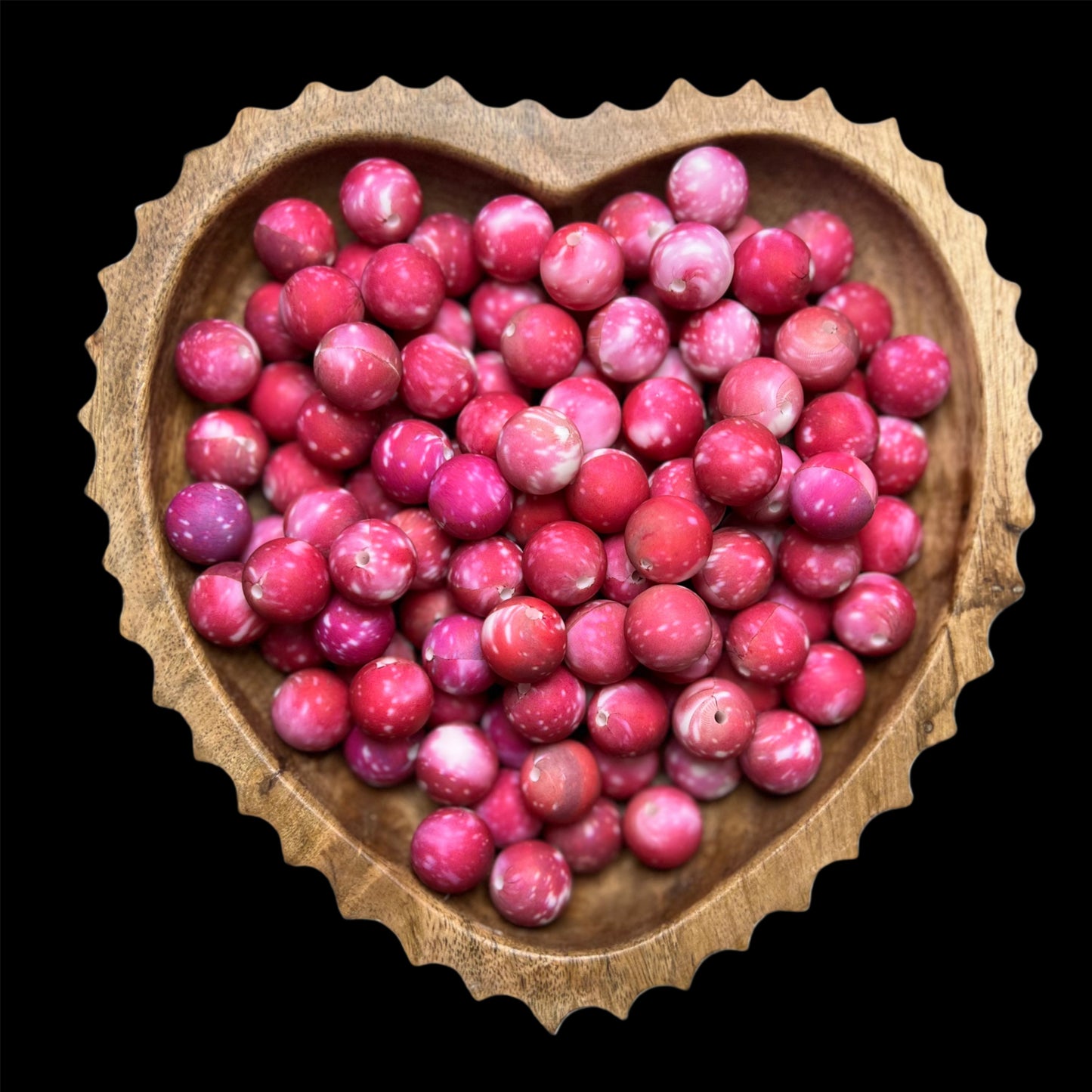 Pink Galaxy Silicone 15mm Printed Bead