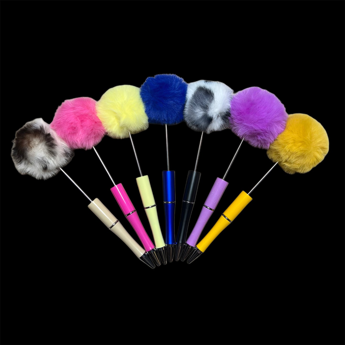 Fluffy Topper Bead-able Pen Mixed Colors