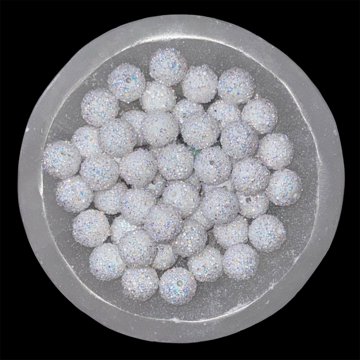 AB Snow White Sugar Acrylic Bead (1 Count)