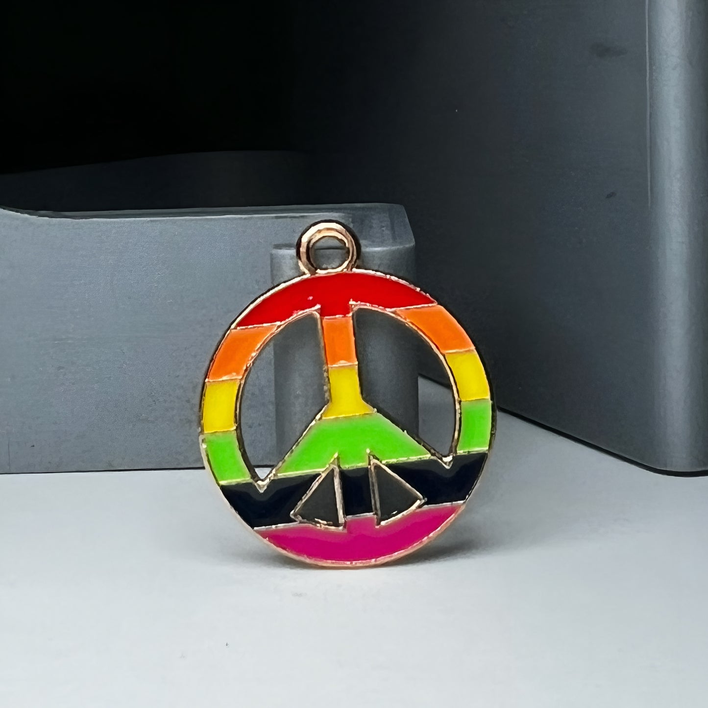 Gold Colorful Peace Symbol