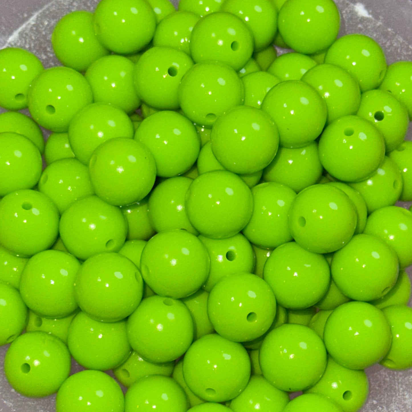 Green Liquid Silicone 15mm Bead