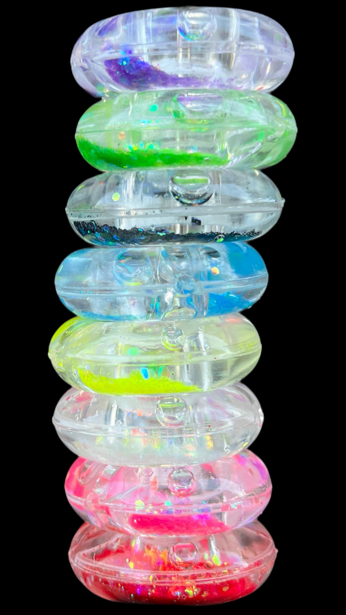 Water Donut Floaty Acrylic Bead Mix