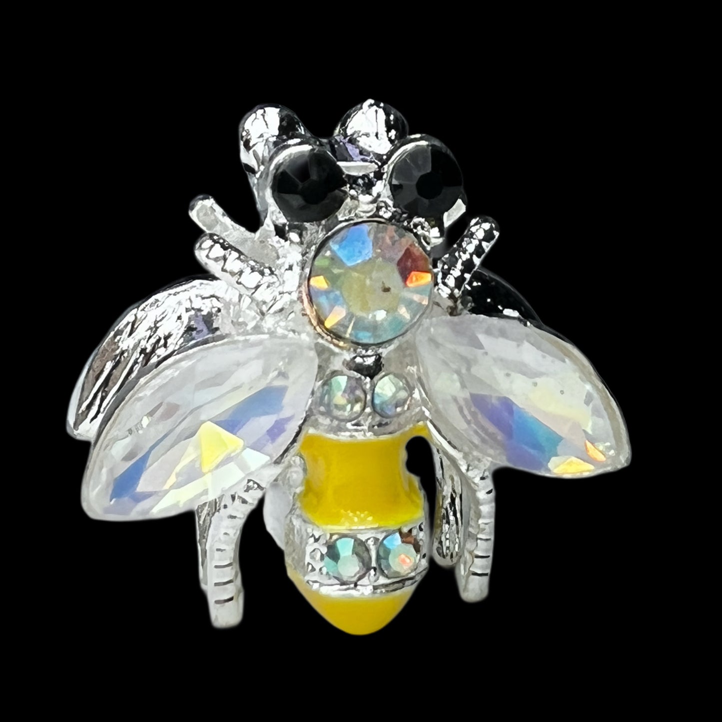 Bee Metal Rhinestone Bead