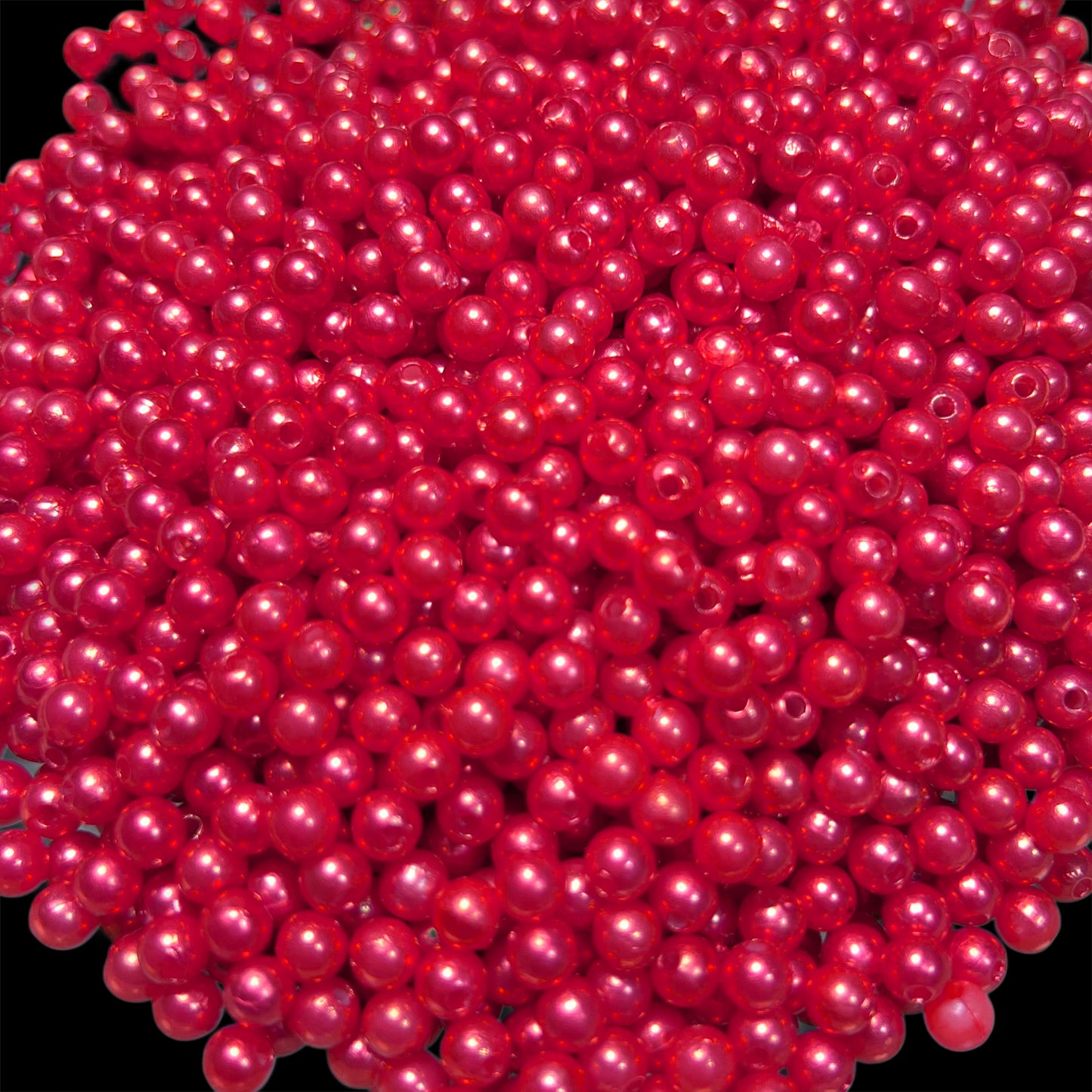 4mm Deep Burgandy Pink Pearl Beads (NFP)