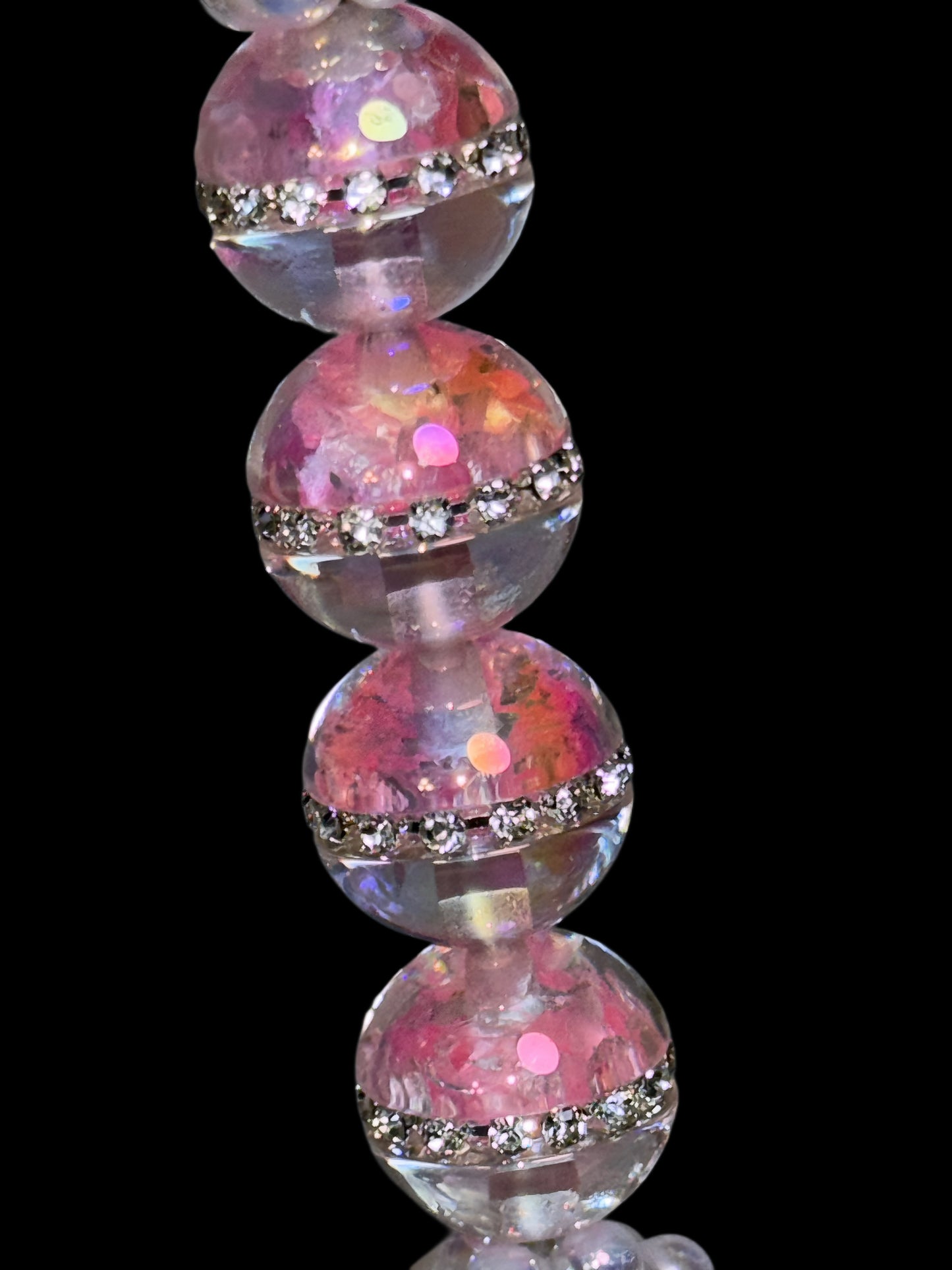 Pink Rhinestone Bling 16mm Bead