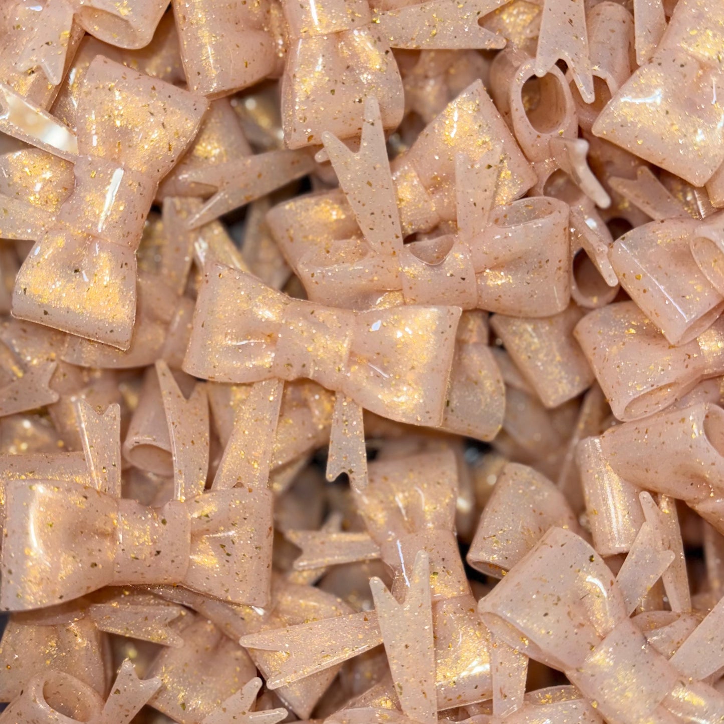 Shiny Gold Foil - 3D Bow Topper Bead
