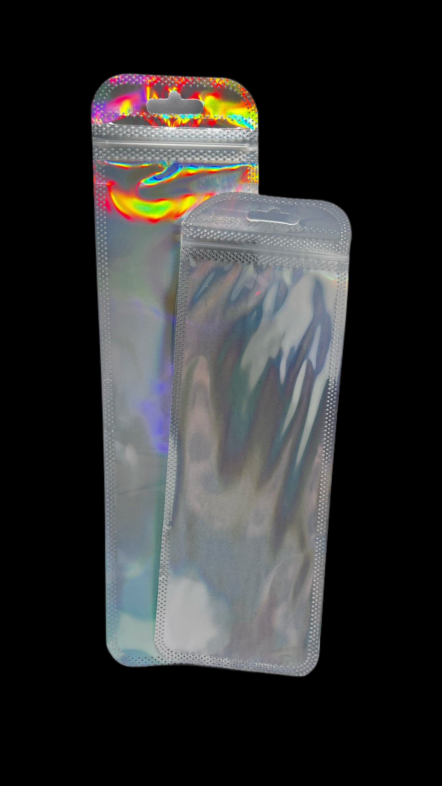 Silver Holo Pen Zip Bags