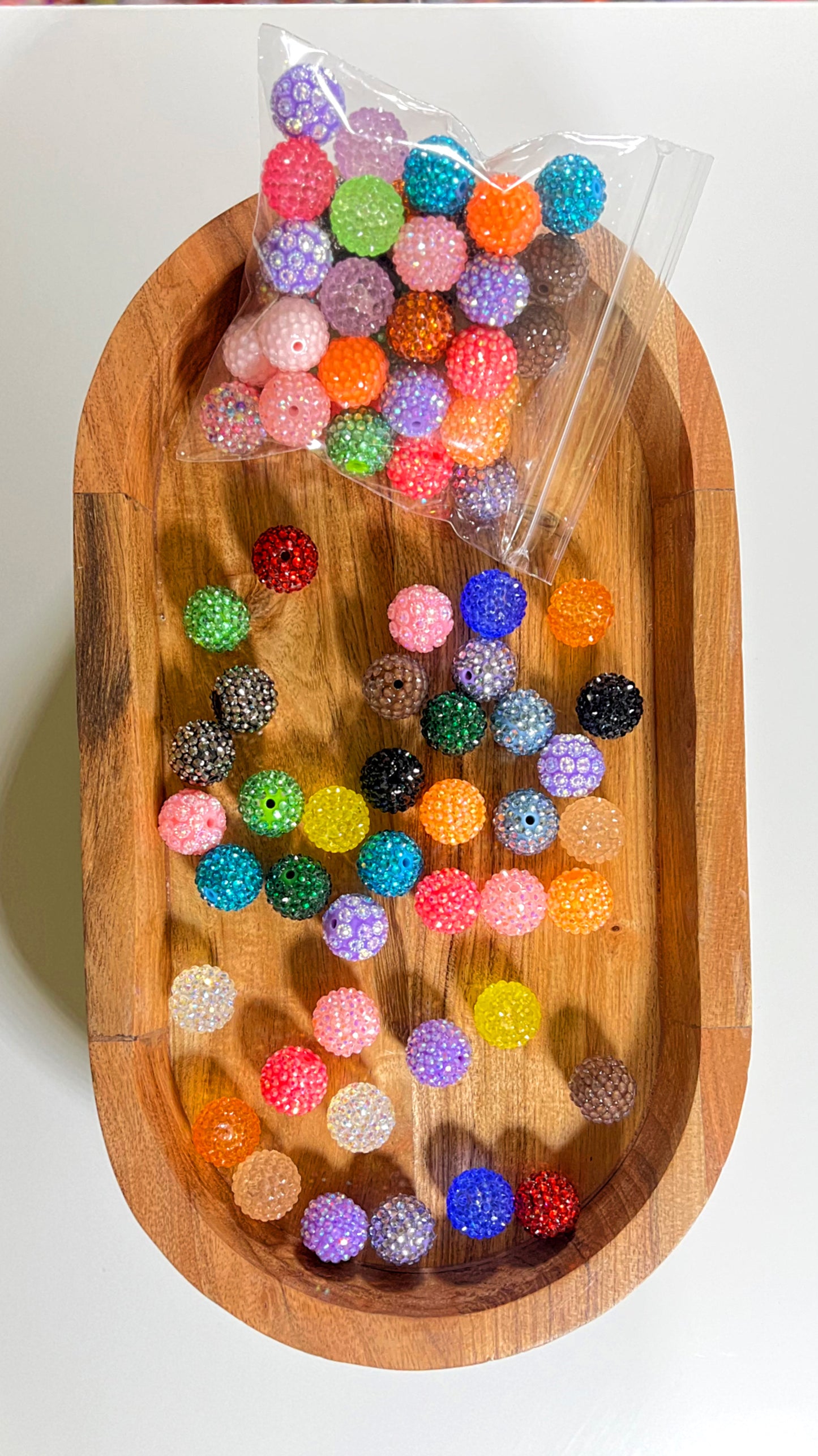 20mm Rhinestone Acrylic Bead (Random Mix)