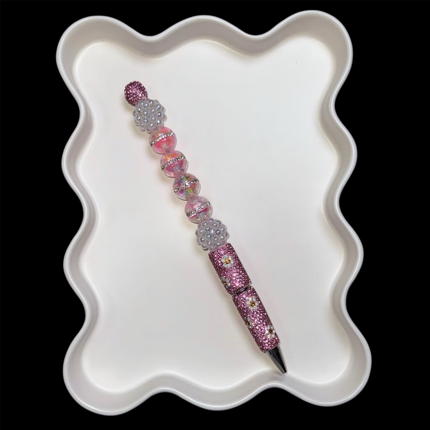 Pink Rhinestone Bling 16mm Bead