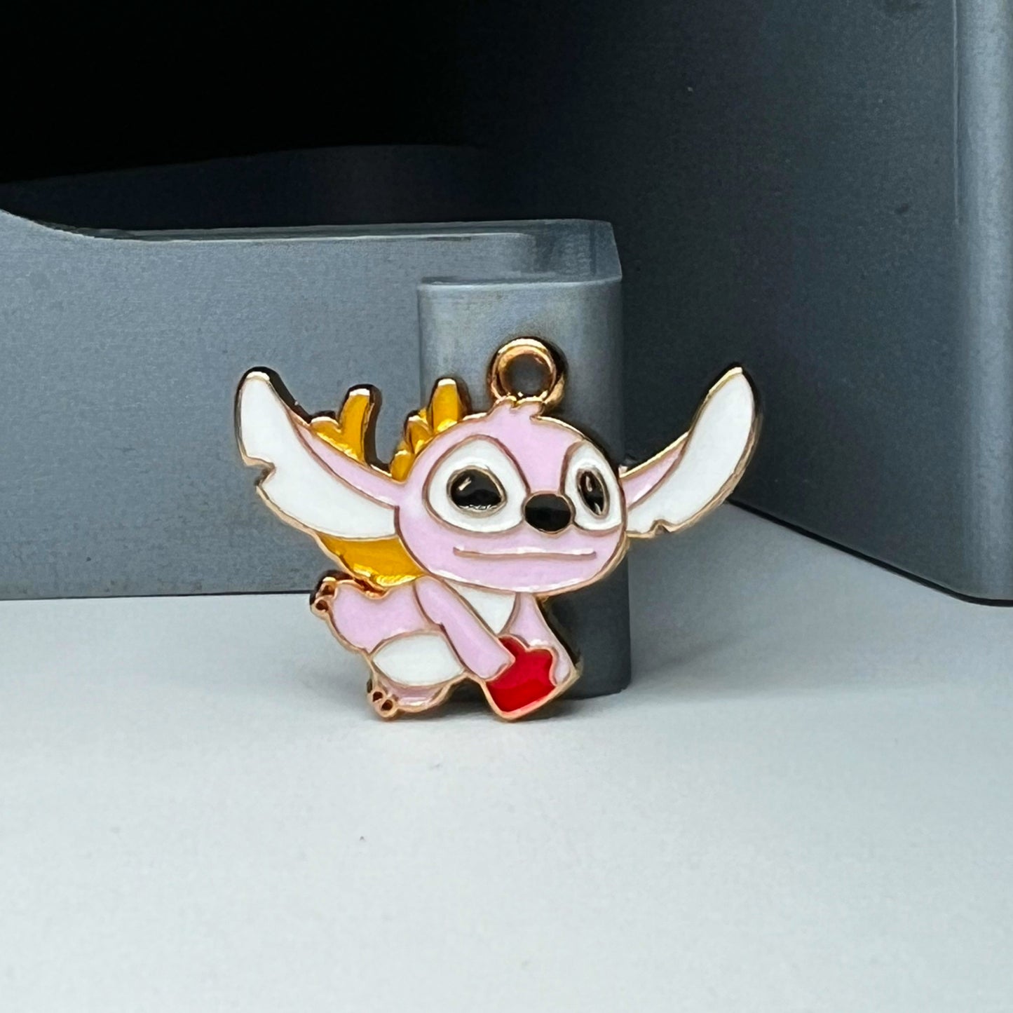 Gold Pink Heart Angel (stitch)