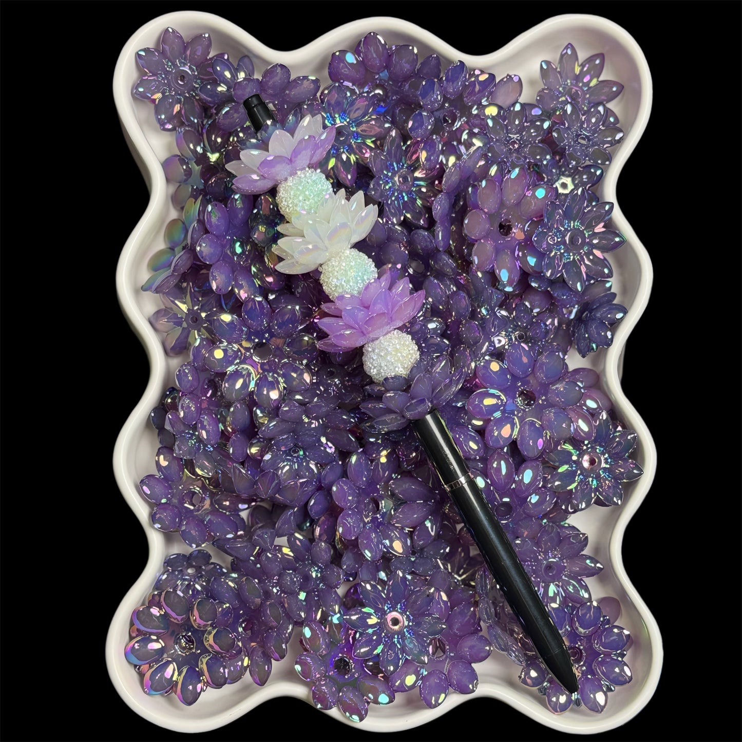 "UV Purple" Lotus Bead Set