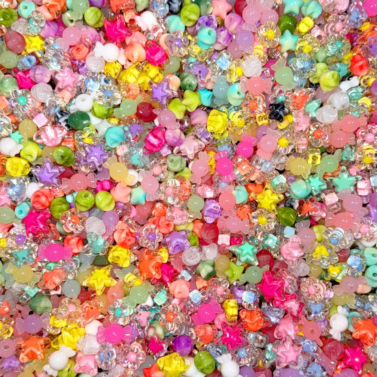 (10mm Acrylic Shape Bead Mix