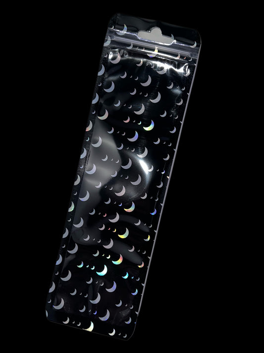 Black Holo Moon Pen Zip Bags