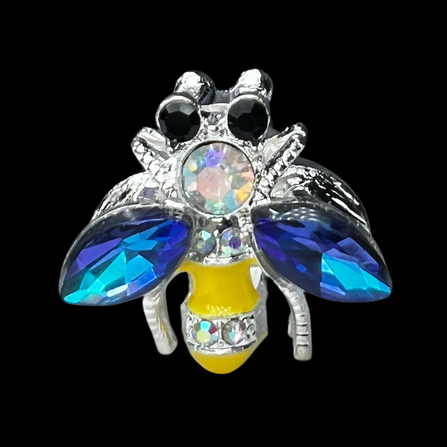 Bee Metal Rhinestone Bead