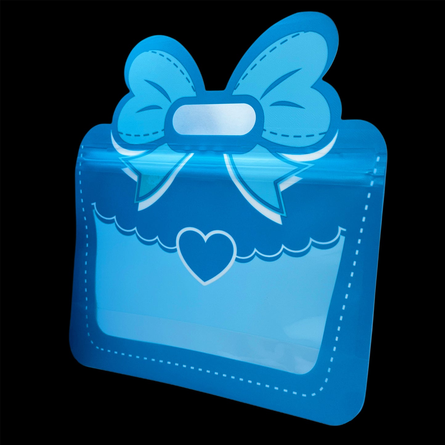 Blue Bow Zip Bags