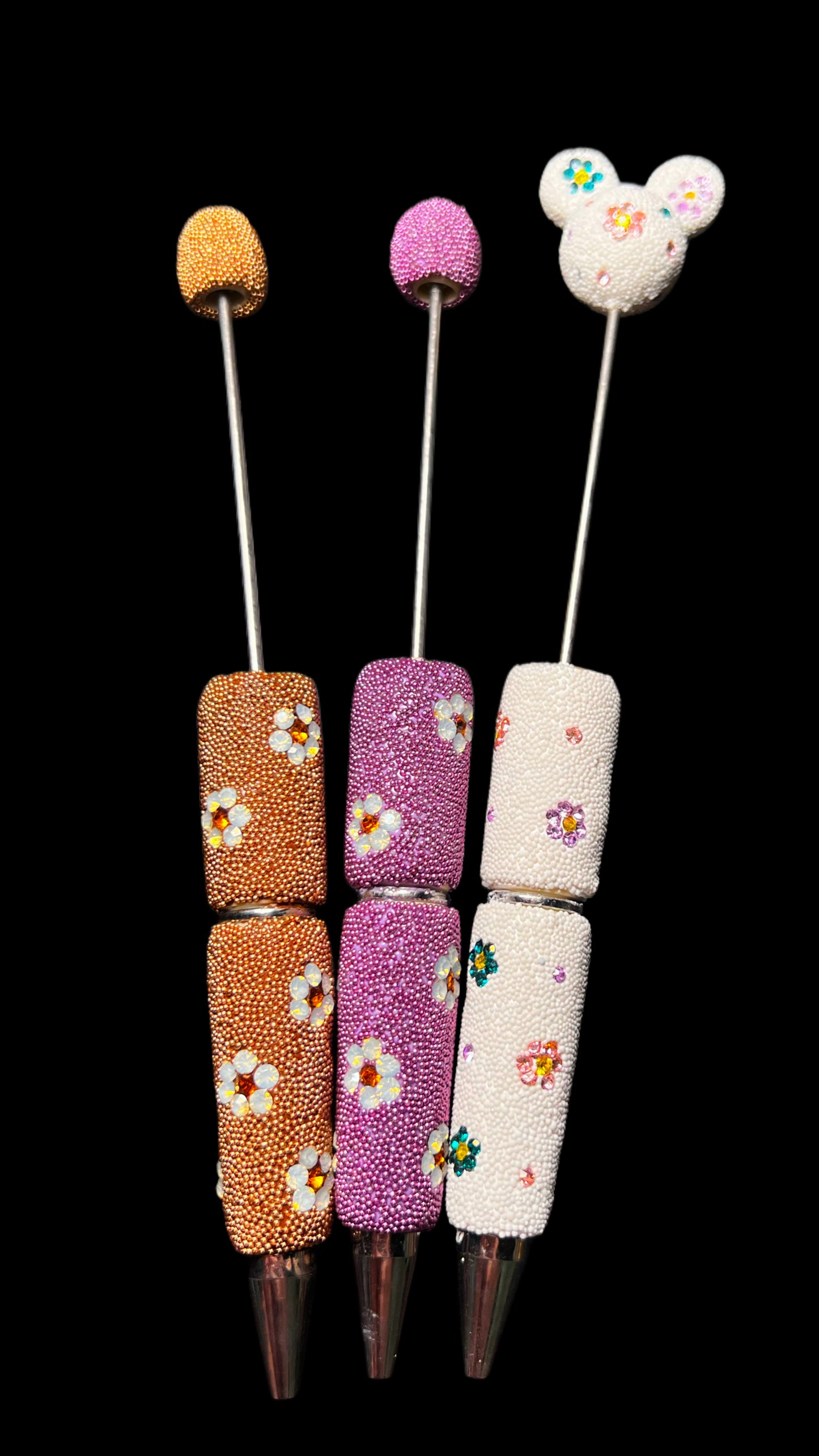 Fancy Pearl and Rhinestone Daisy Bead-able Pens