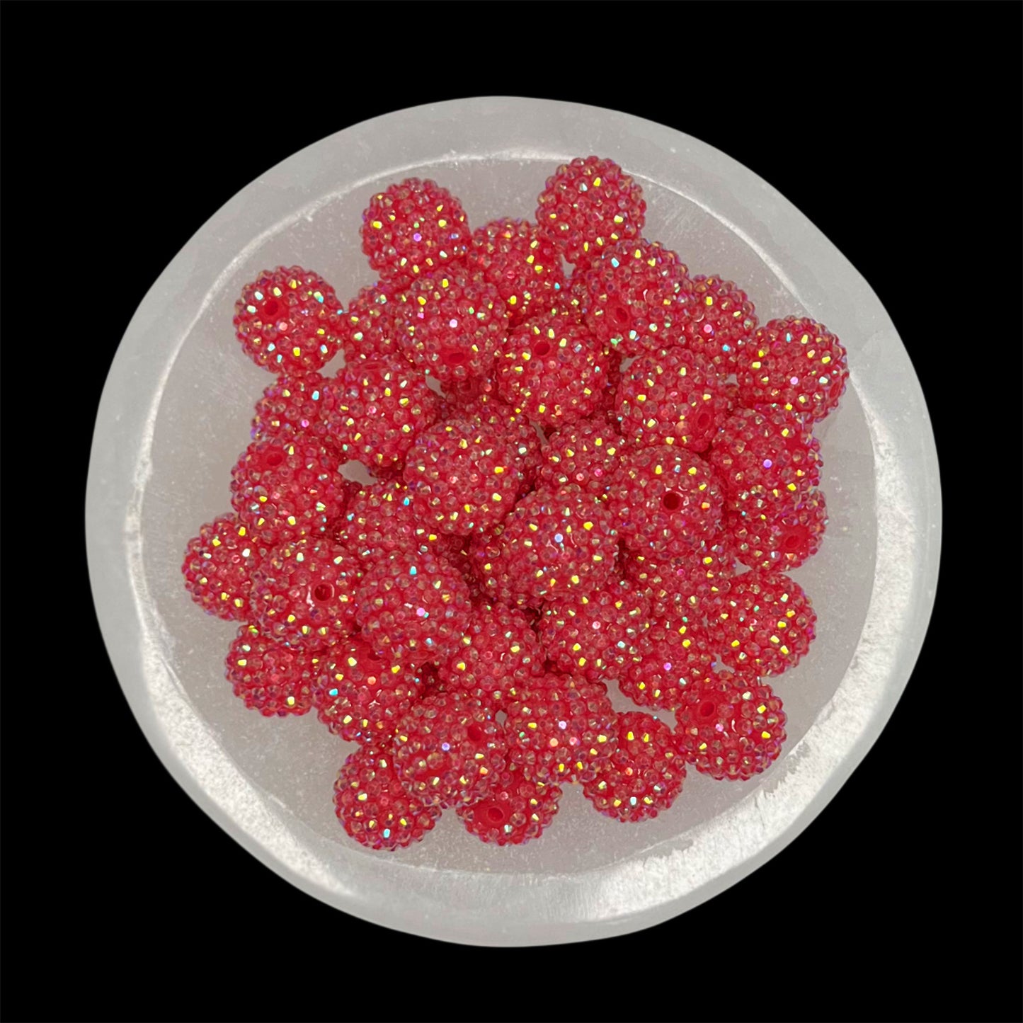 "AB Watermelon" Rhinestone Acrylic Bead (1 Count)