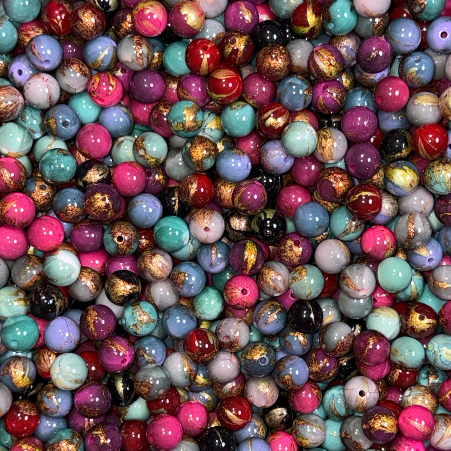 Marble Acrylic Bead Mix