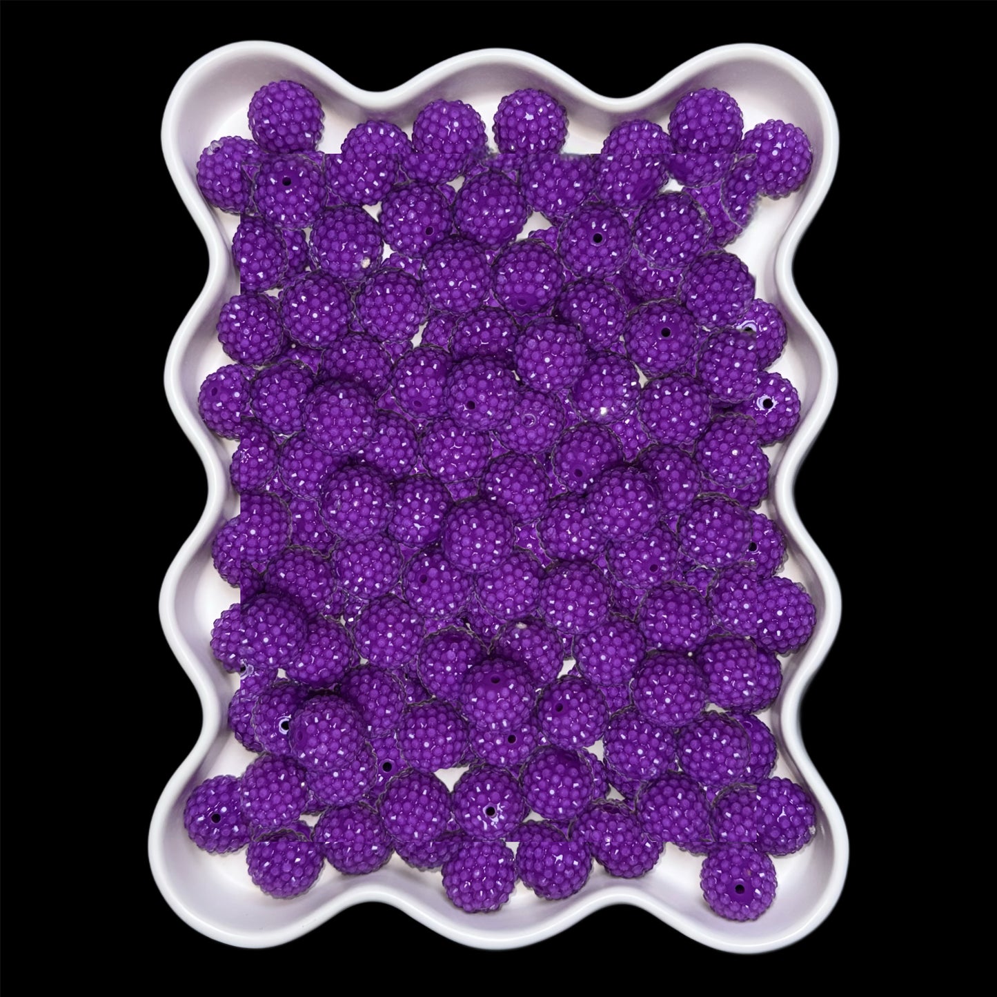 "Jelly Purple" Rhinestone Acrylic Bead (1 Count)