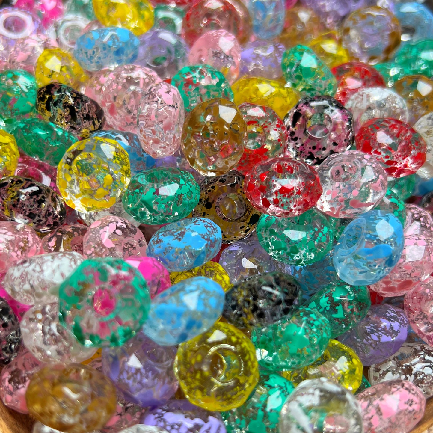 Acrylic Splatter Painted Spacer Mix