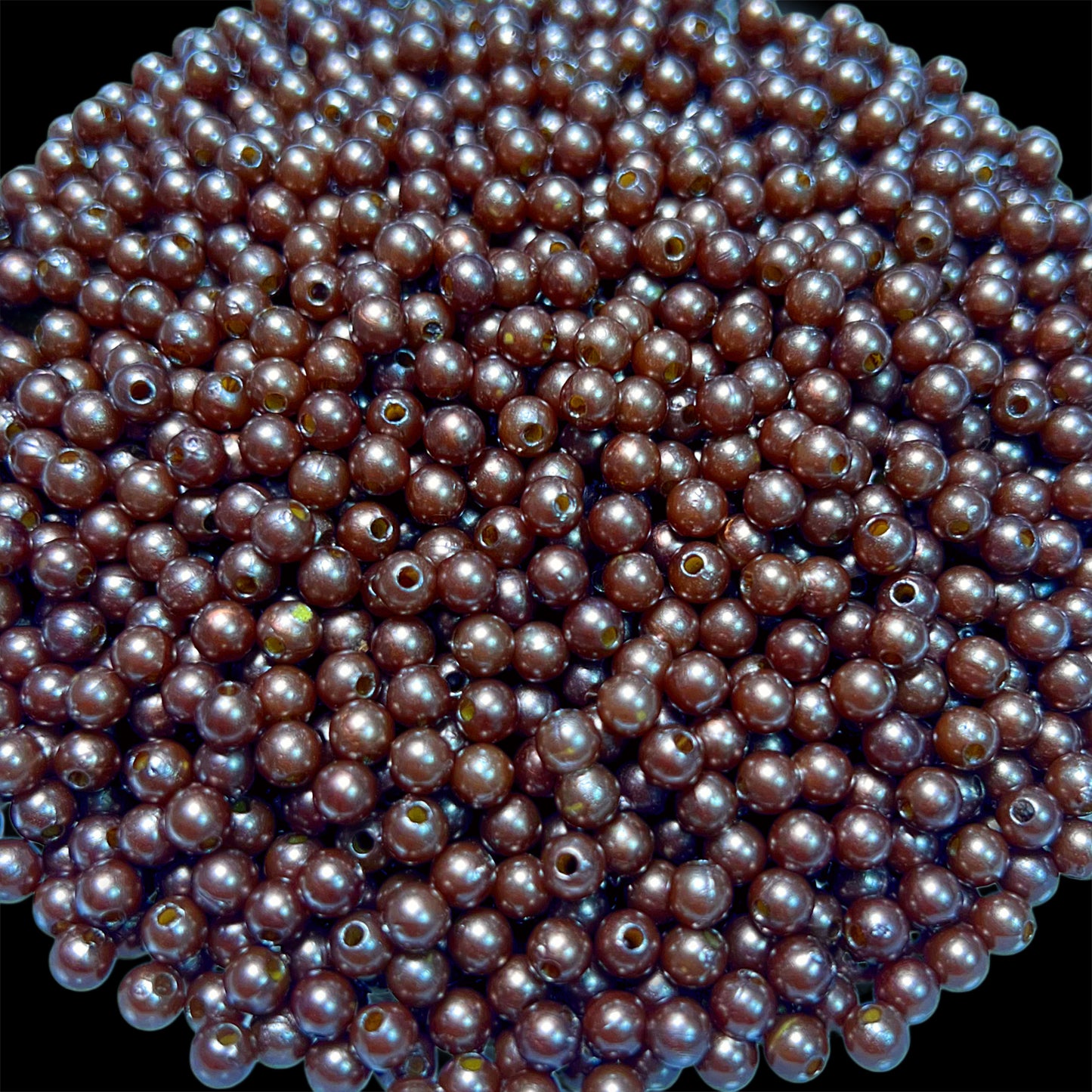 4mm Chocolate Brown Pearl Beads (NFP)
