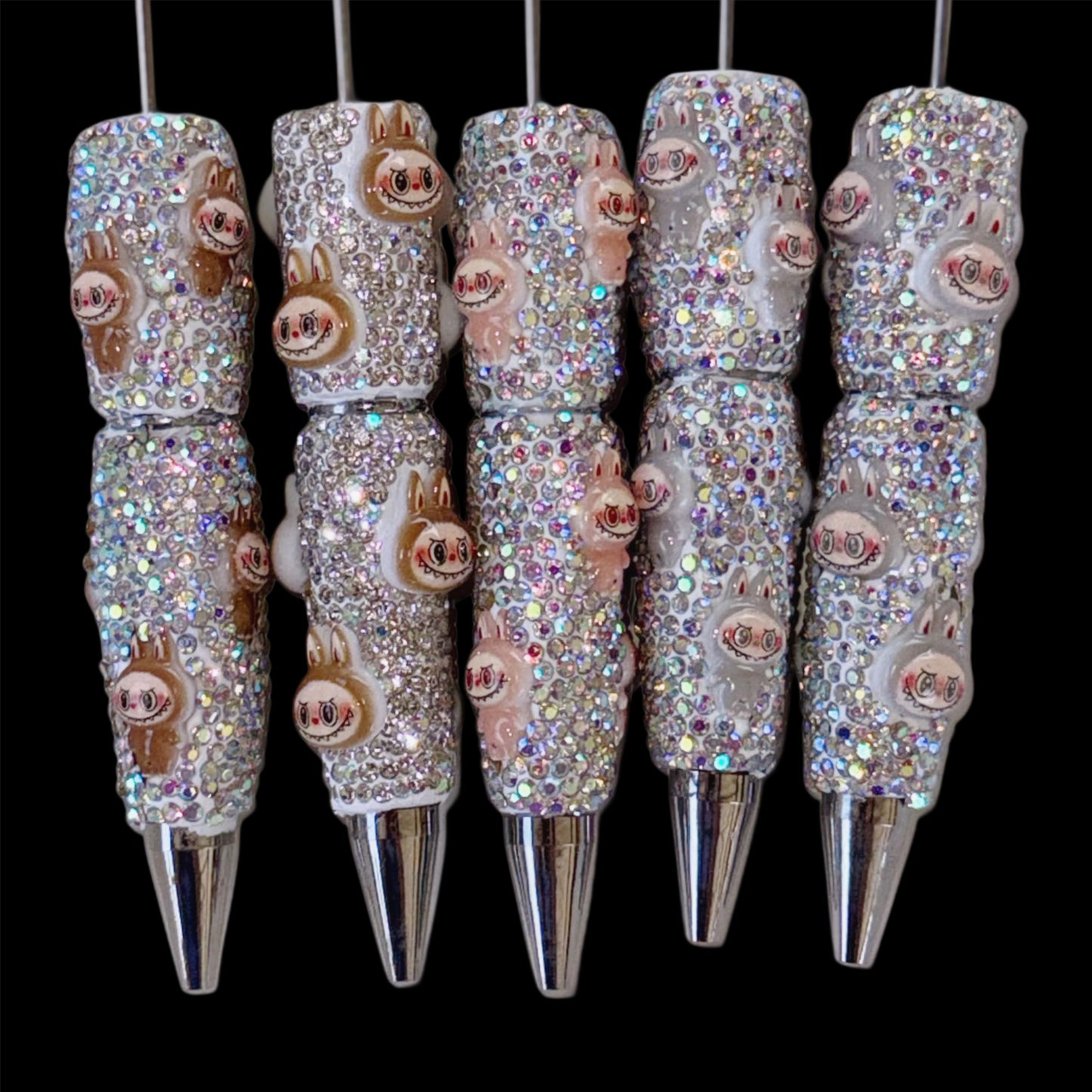 Labubu 6-10 Rhinestone Bead-able Pens NEW