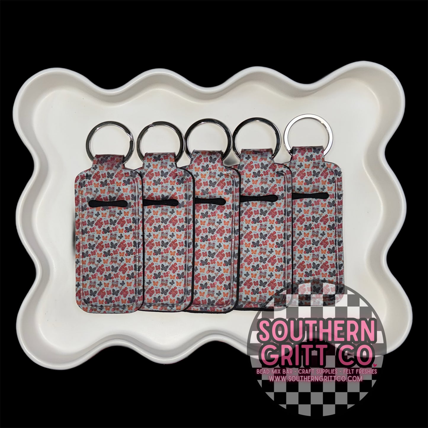 Autumn Butterfly - Chapstick Keychain Holder