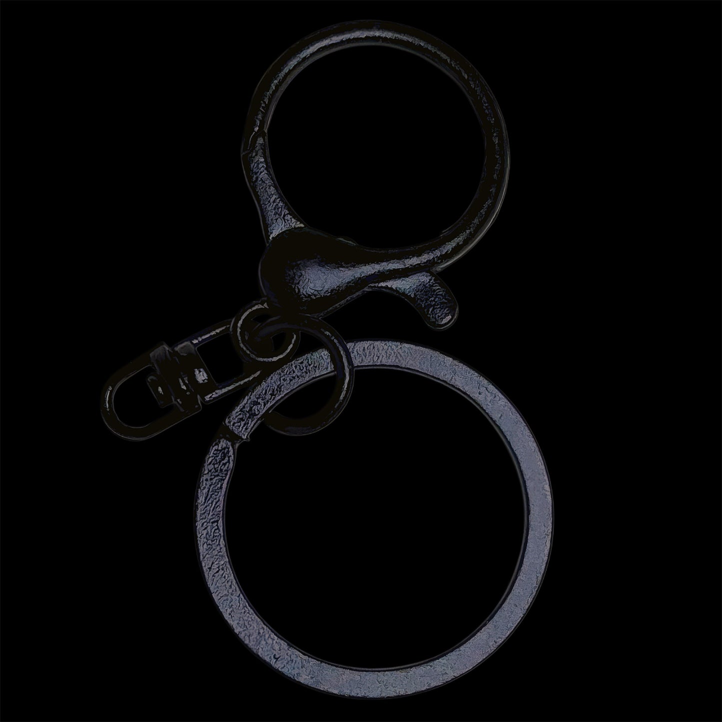 Black Keychain Ring Attachment