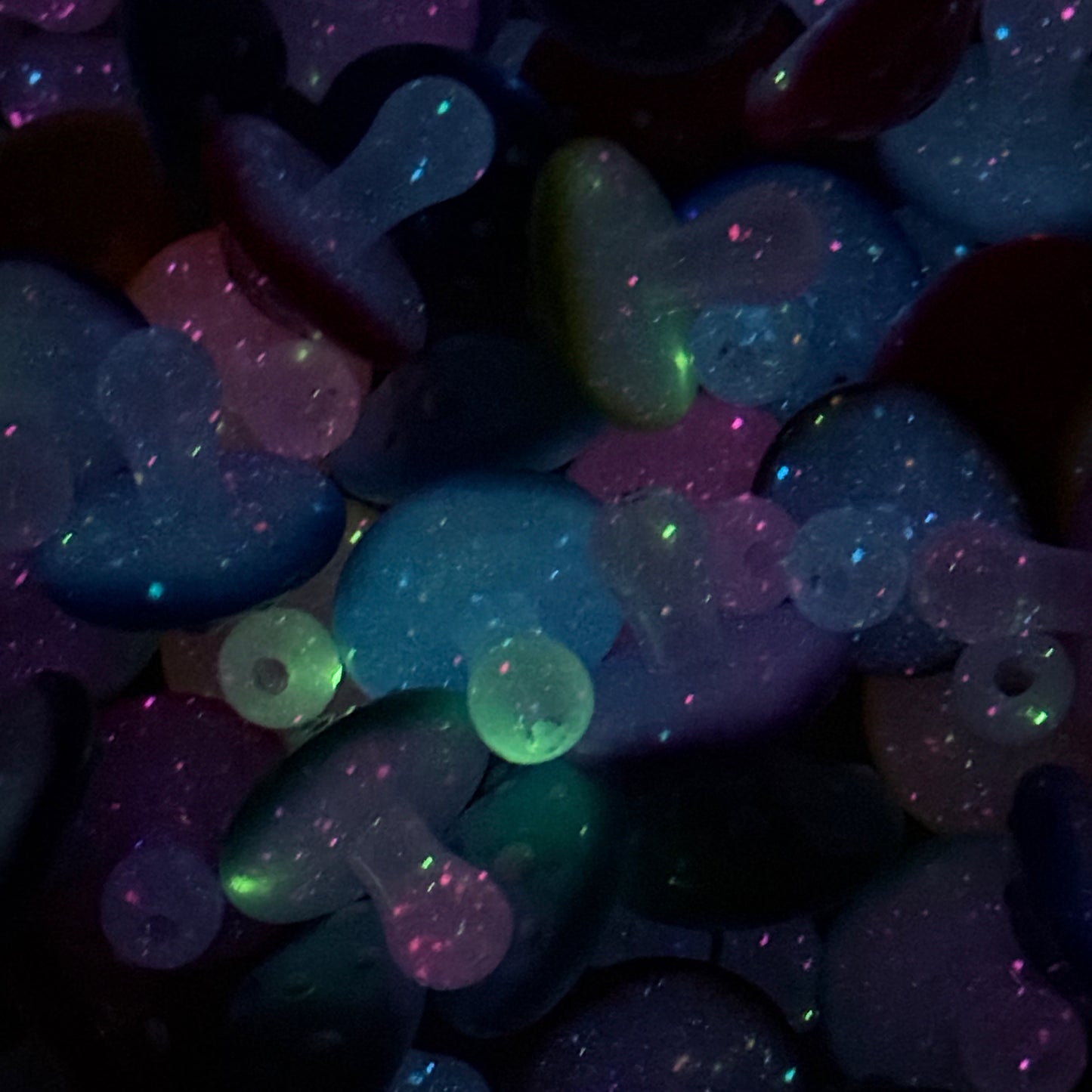 Mushroom Lumi Iridescent Jelly Mix 25mm Acrylic Bead