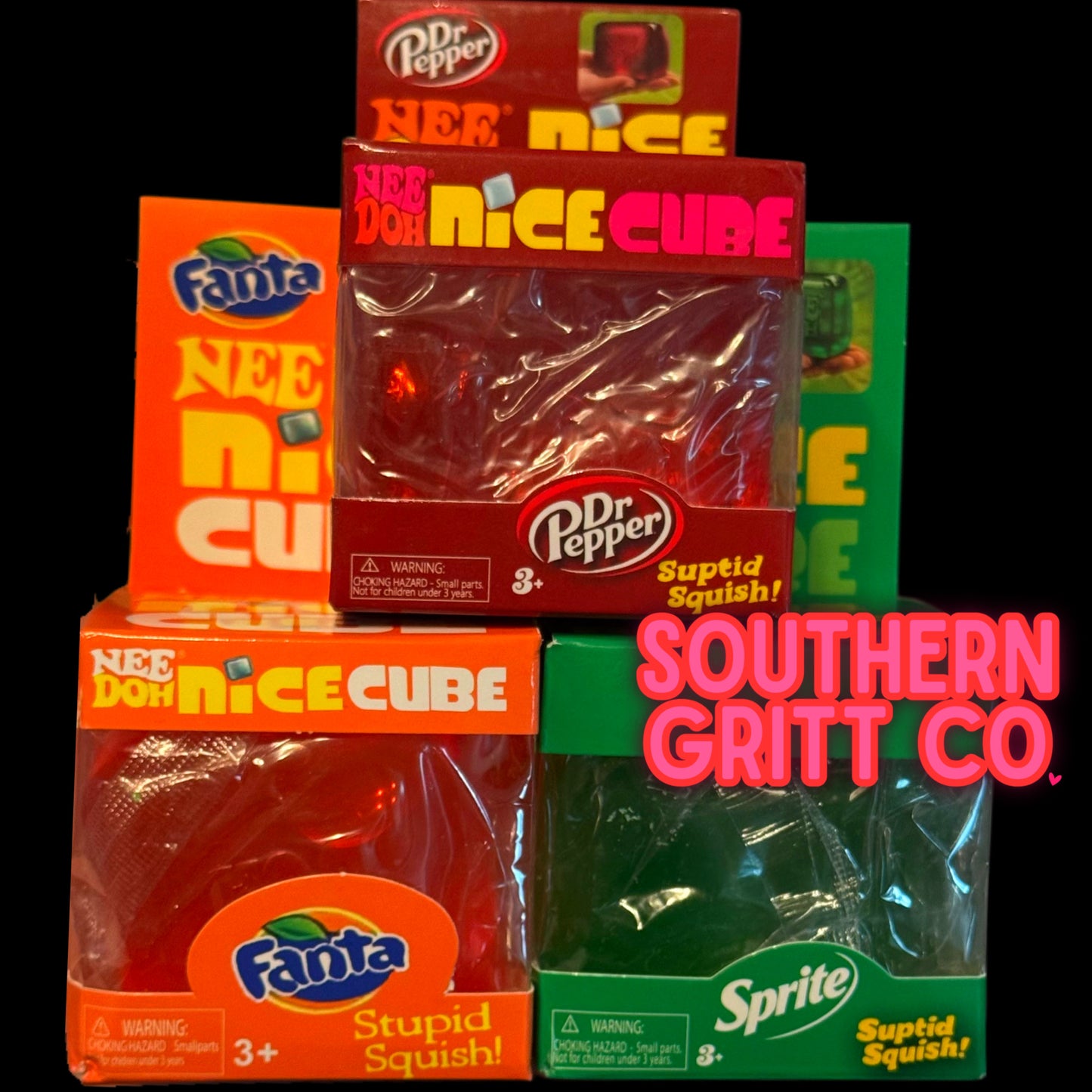 Sprite Square Cube - Jelly Squish Toy