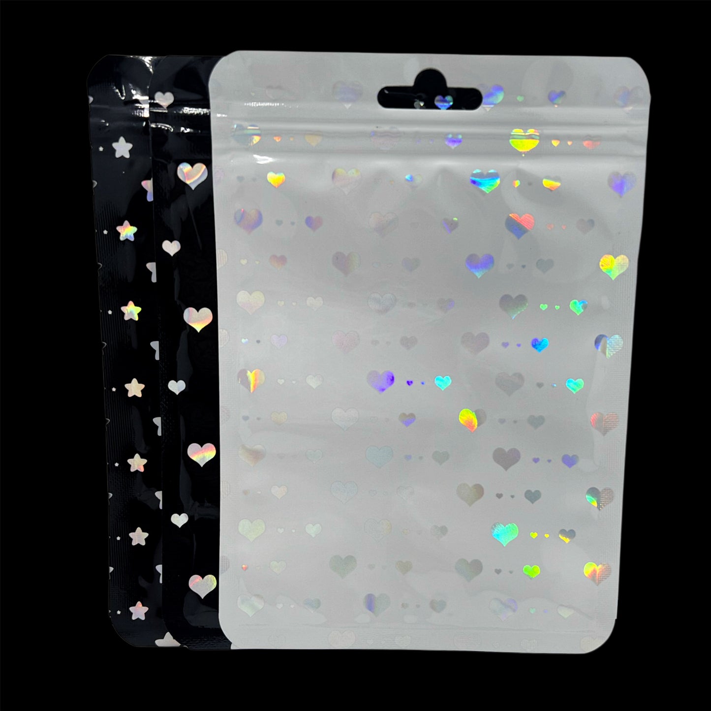Heart and Star Zip Bag Mix 4x4.75
