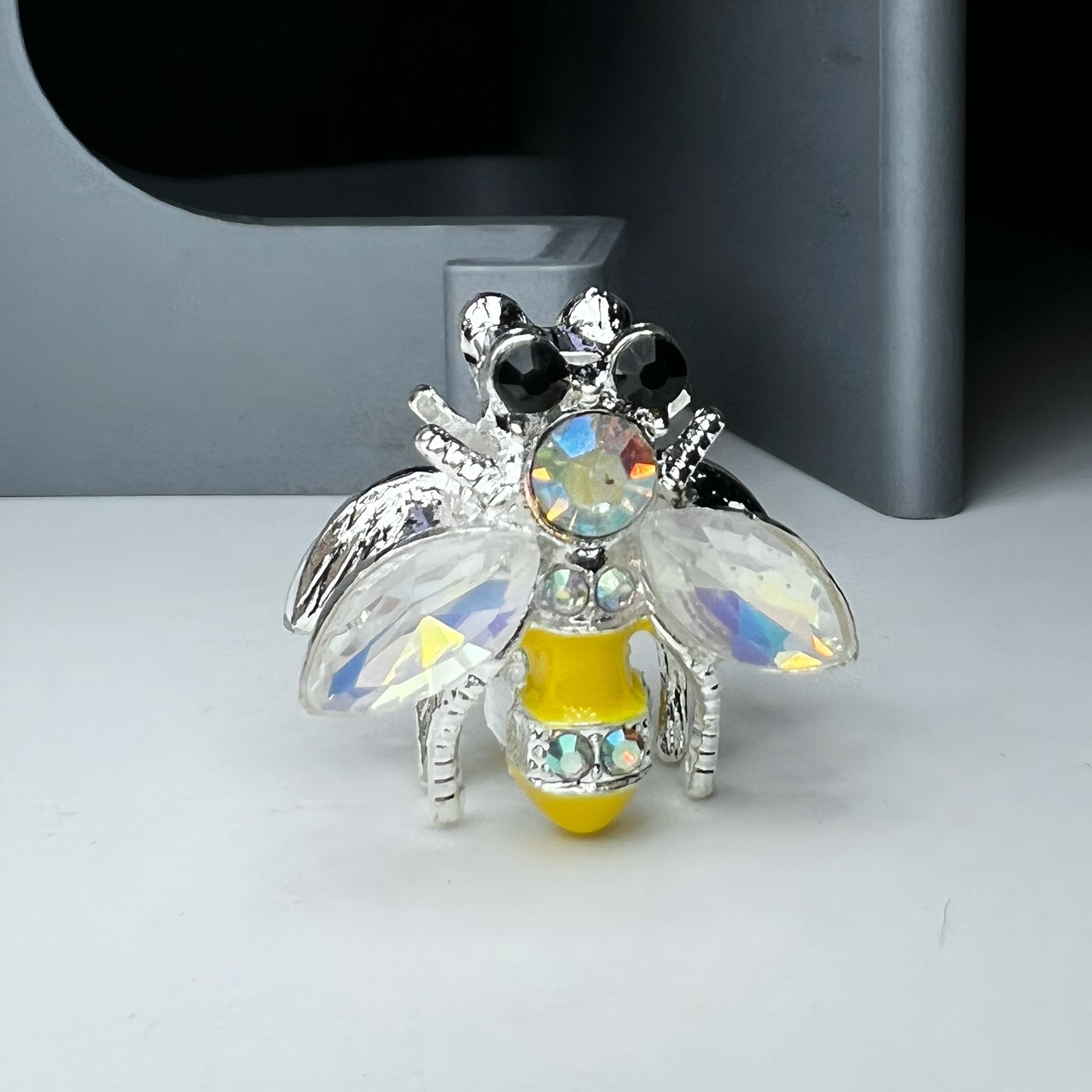 Bee Metal Rhinestone Bead