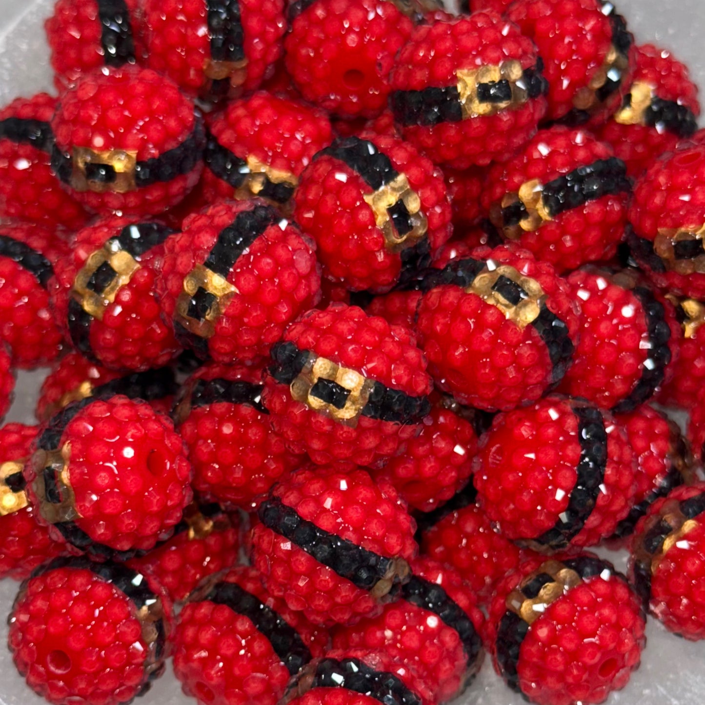 Santa Belt Rhinestone Acrylic Bead (1 Count)