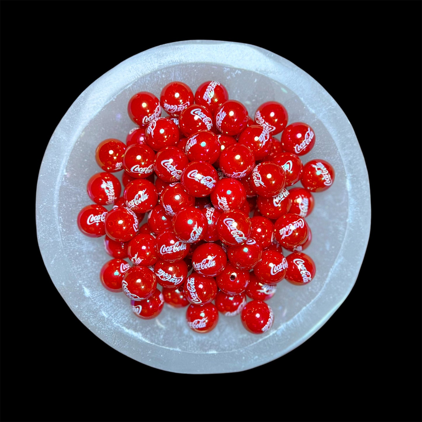 Soda "Coke" Acrylic Printed Bead