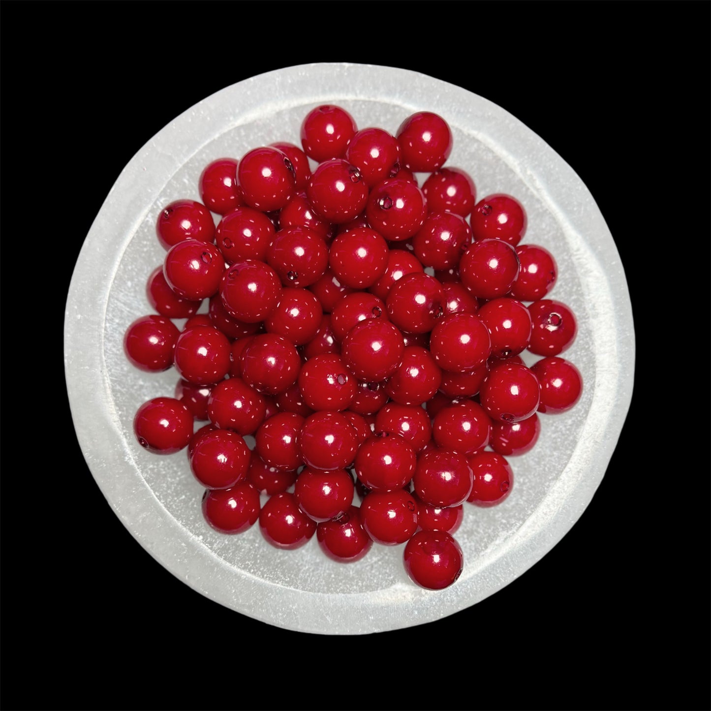 "Cranberry" Pearl Acrylic 16mm Bead