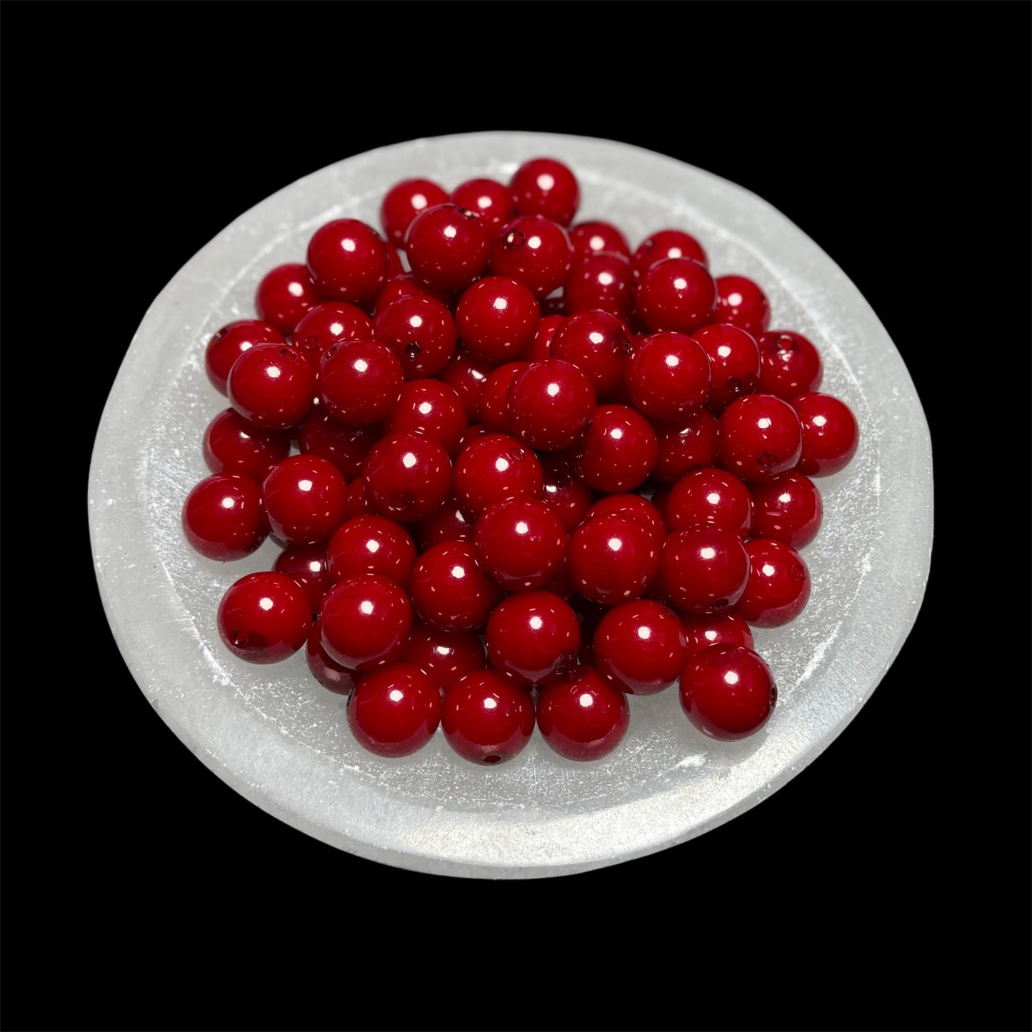 "Cranberry" Pearl Acrylic 16mm Bead