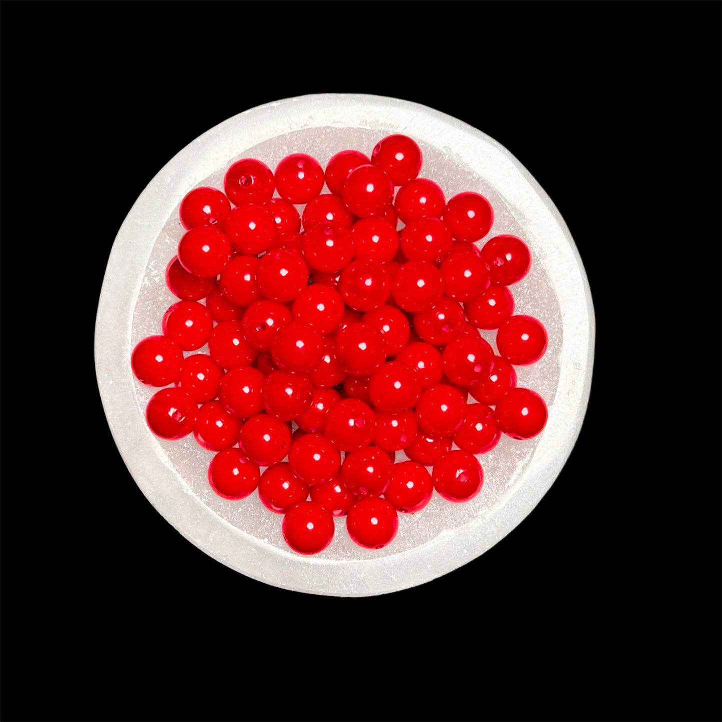 "Candy Red" Pearl Acrylic 16mm Bead