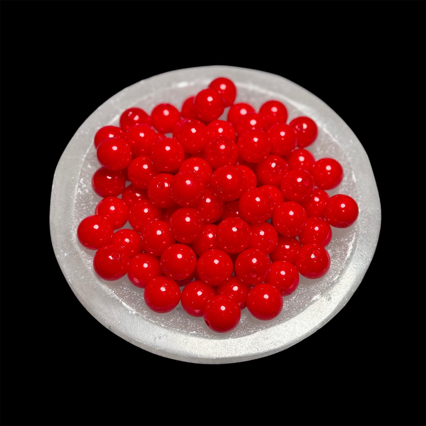 "Candy Red" Pearl Acrylic 16mm Bead