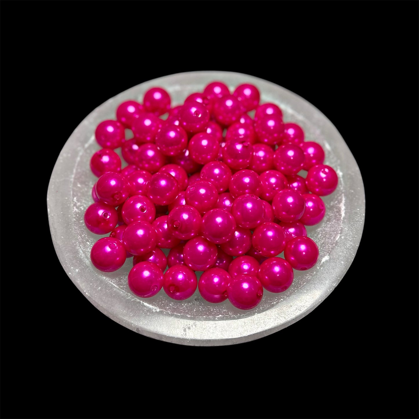 "Raspberry" Pearl Acrylic 16mm Bead