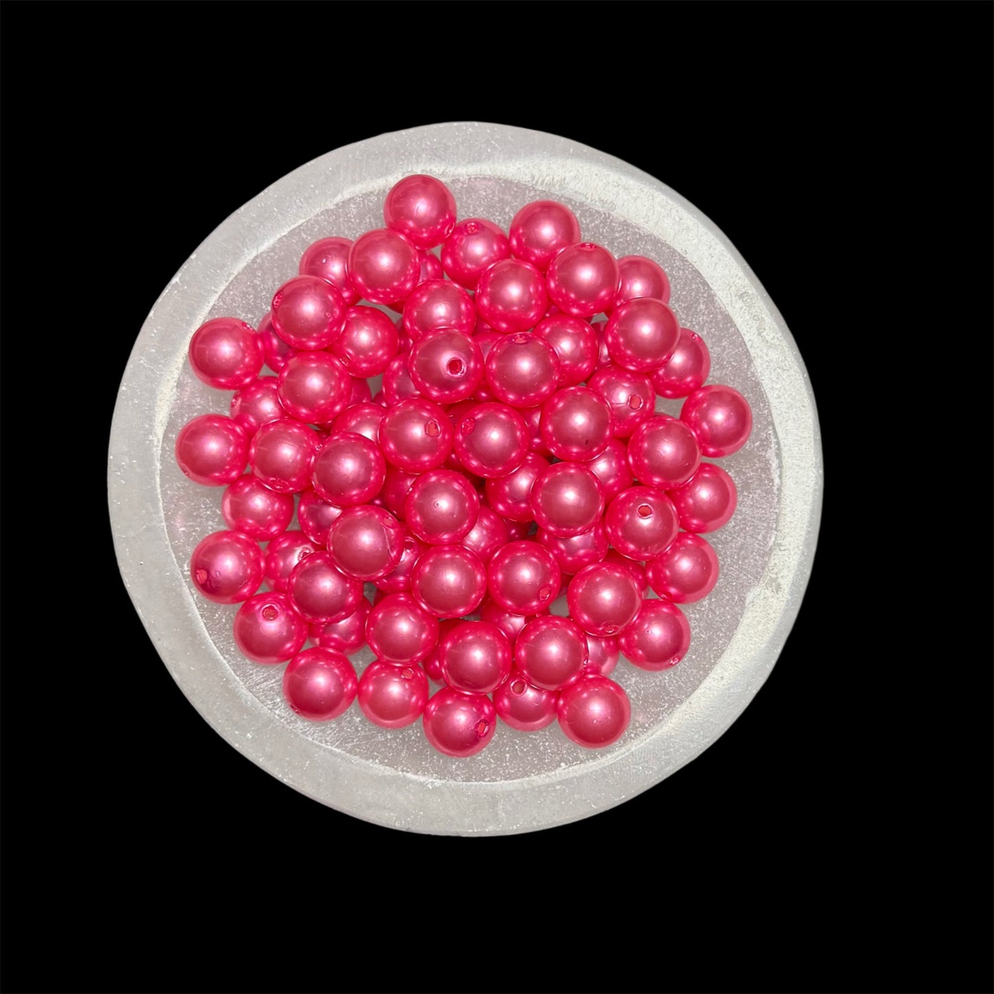 "Ultra Pink" Pearl Acrylic 16mm Bead