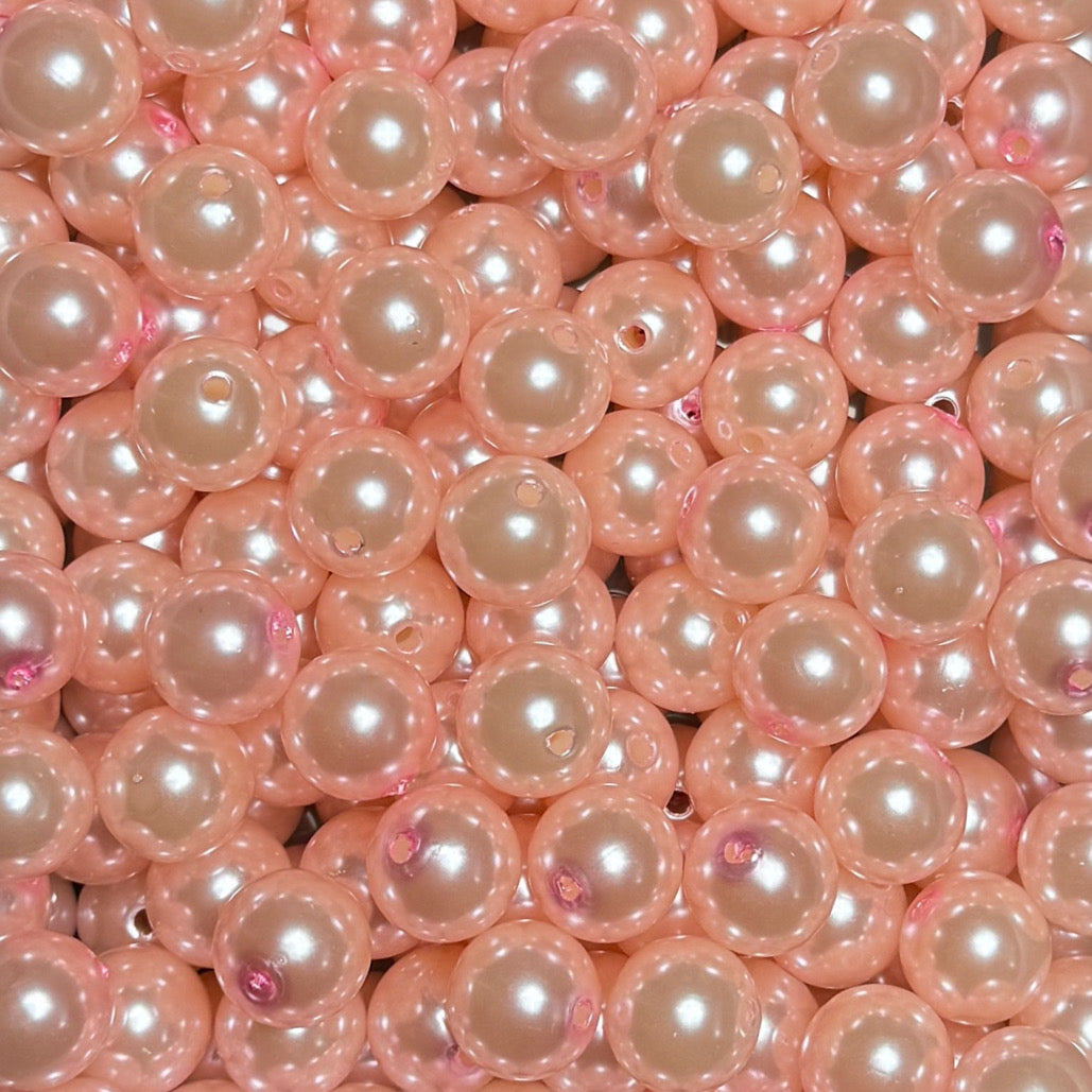 "Ballet Pink" Pearl Acrylic 16mm Bead