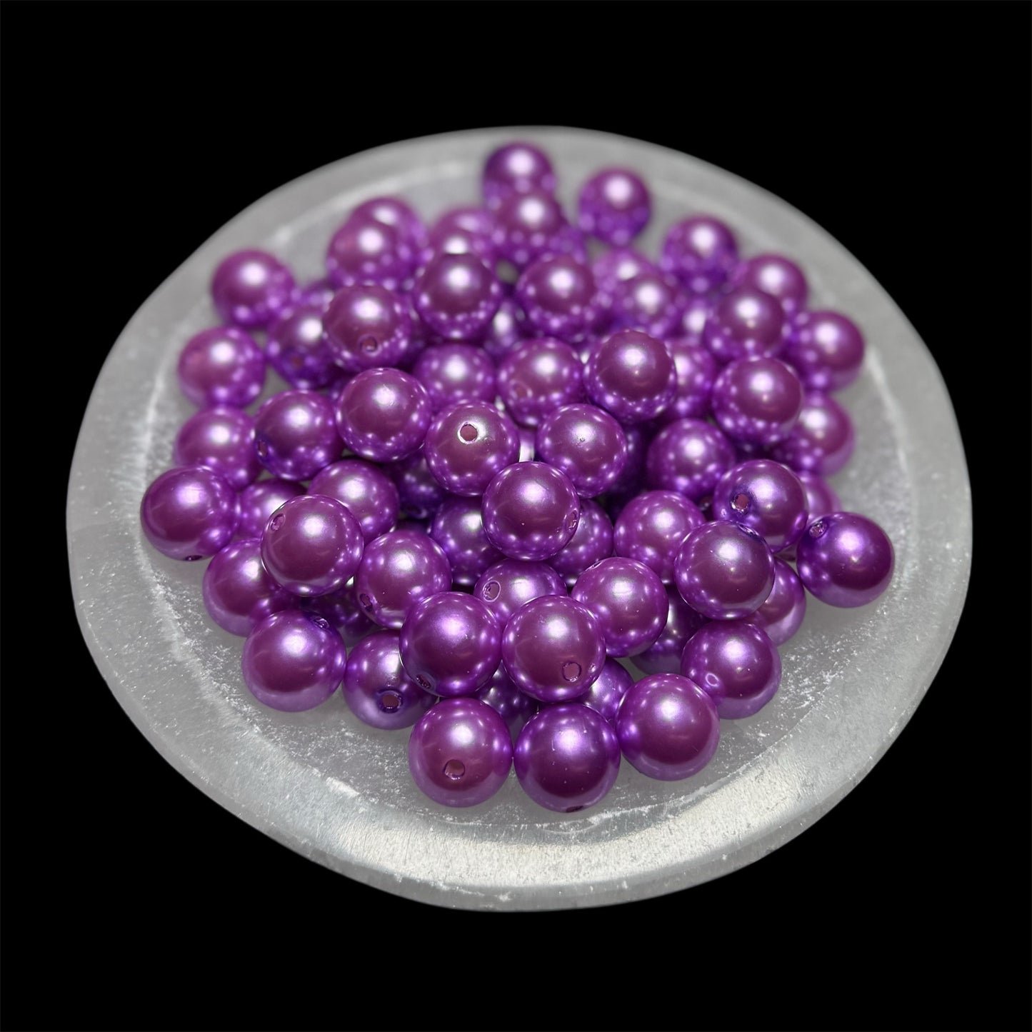 "Grape" Pearl Acrylic 16mm Bead
