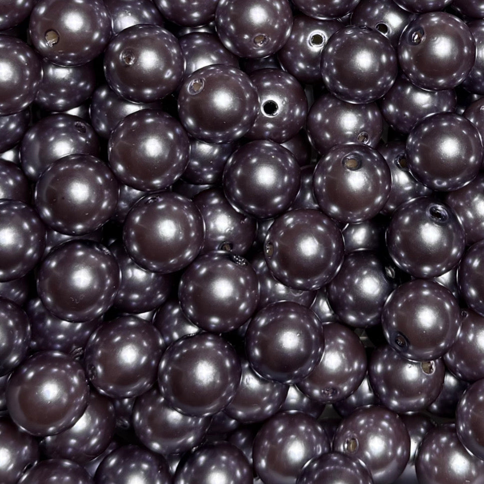 "Ash Purple" Pearl Acrylic 16mm Bead