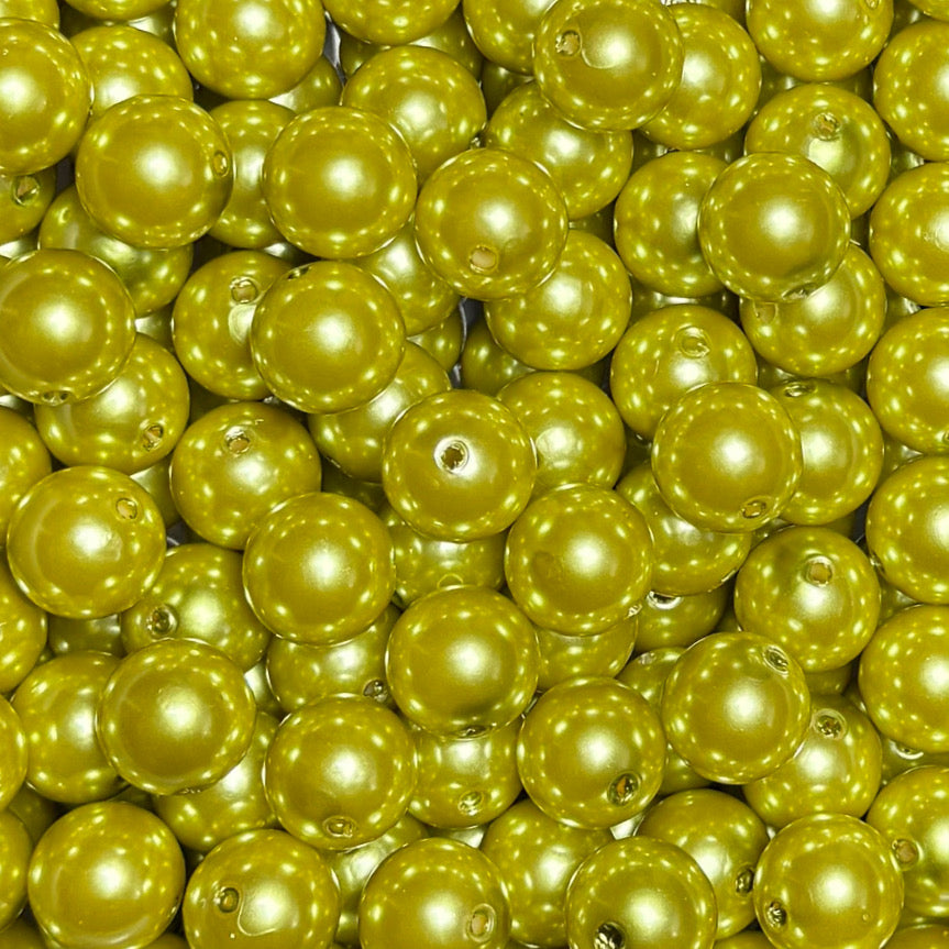 "Pea" Pearl Acrylic 16mm Bead