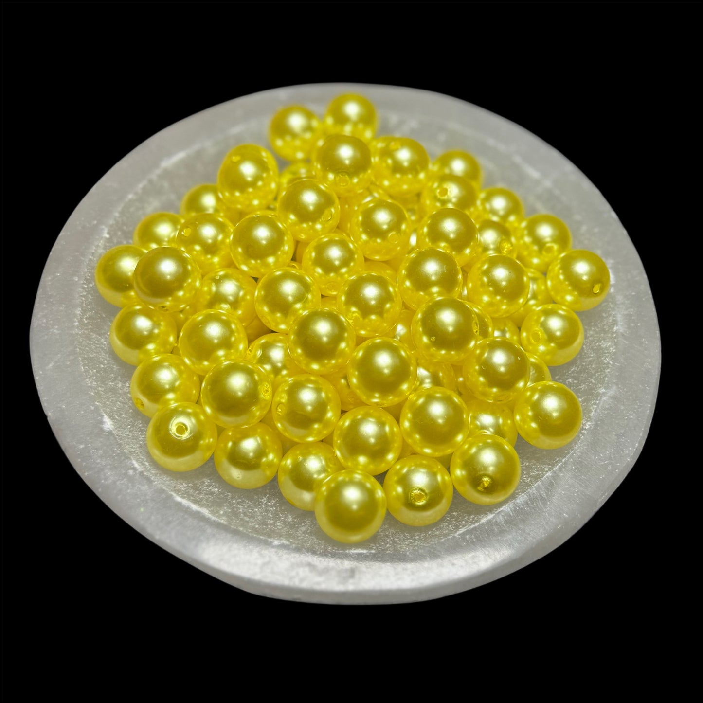 "Yellow" Pearl Acrylic 16mm Bead