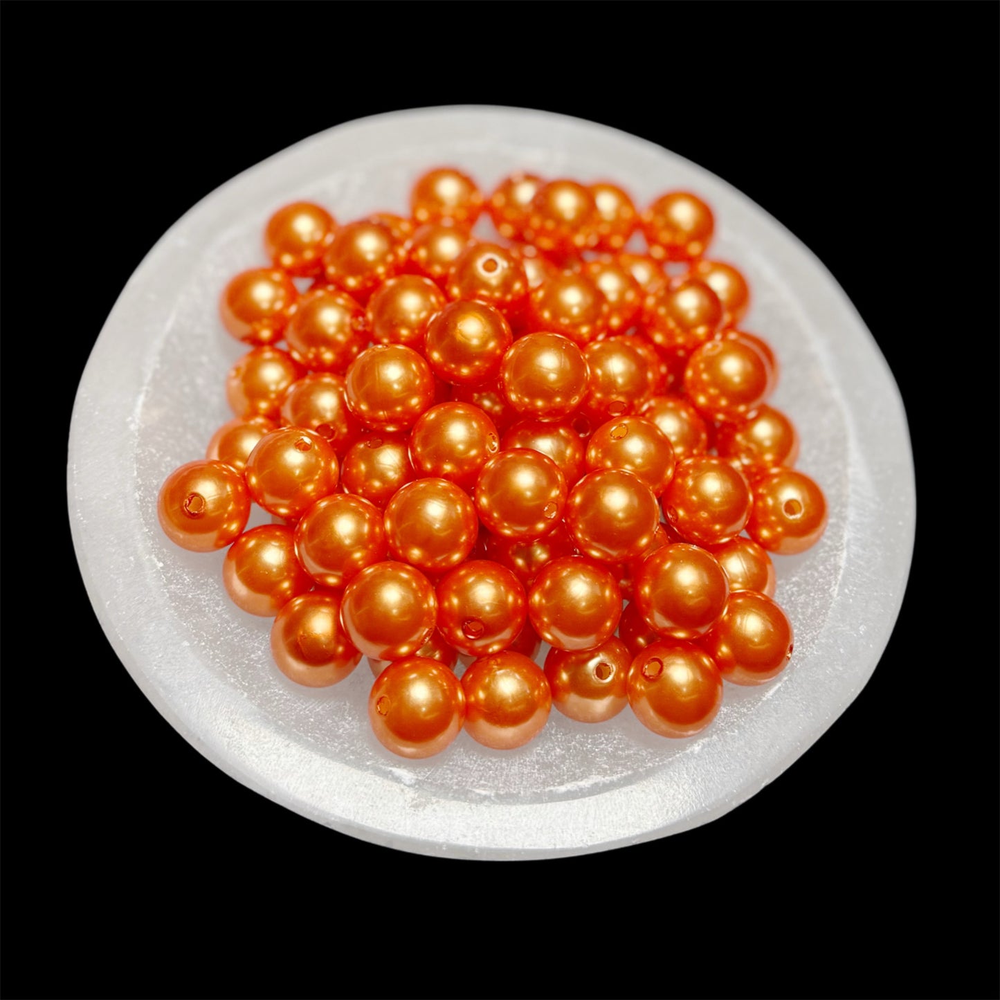 "Orange" Pearl Acrylic 16mm Bead